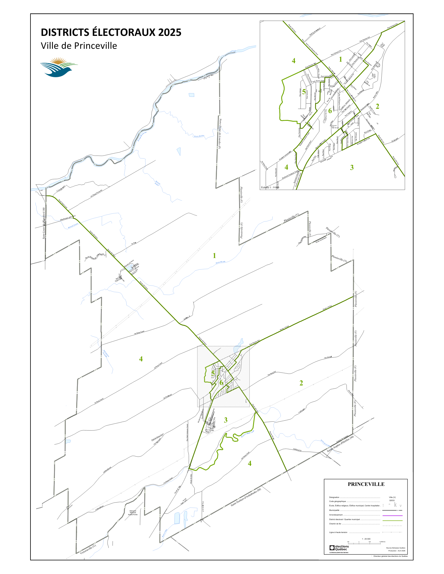 District électoraux 2025 - Princeville